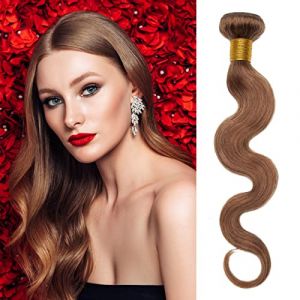 SEGO Tissage Naturel Cheveux Humain - Tissage Brésilien Bouclé Naturel - Extension Tissage Ondulé Cheveux Naturel - Rajout Tissage Brésilienne En Lot Afro - 20 Pouces 06#Noisette (Shiny Collection-88, neuf)