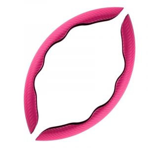 DOMENICA Couvre Volant de Voiture Fibre de Carbone Universel 36-40cm (Rose) (DOMENICA EU, neuf)