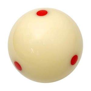 POFET Batting Marked Red-White Pool Ball Billiard Training Ball,Boule de Billard Point-Point Rouge, Boule de Billard Blanche en Résine de 5,72 Cm,2# (POFET EU, neuf)