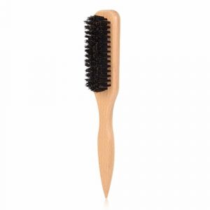 Brosse &agrave; cheveux en poils de sanglier lisses pour chignon queue de cheval &eacute;l&eacute;gant et lisser les cheveux de b&eacute;b&eacute;, les rebelles et le contr&ocirc;le des bords &ndash; Brosse &agrave; cheveux avec large queue de rat pour (xykgzycmyyxgs, neuf)