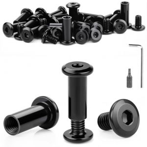 Mbsomnus 25 Pcs Vis Relieuse M5x30 mm Vis D'assemblage Acier Inoxydable A2 V2A Meuble Assemblage Connecteur D'armoire avec Cl&eacute; &agrave; Six Pans Bit &agrave; Six Pans H3 pour Meubles Panneaux Bois Armoires (CZDZ, neuf)