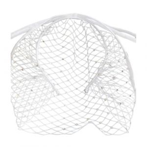 Serre-tête réglable en forme de cage à oiseaux orné de strass pour mariage, événement vintage, gothique, accessoires de mariage, voile noir (sweetWU, neuf)