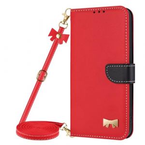 FERLAN Coque avec Cordon pour iPhone 6/7/8/SE 2020,Coque Etui avec Porte Carte &agrave; Rabat Clapet Portefeuille en Cuir Pochette Antichoc Flip Case &Eacute;tui Cover Housse Protection Compl&egrave;te Coque,Rose (BiBoDan, neuf)