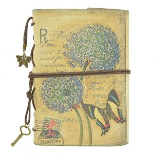 NectaRoy Carnet de Voyage, R&eacute;tro Vintage Cuir Journal Agenda, Carnet de Notes Rechargeable, Bloc-notes Avec des Pages Blanches, Carnet d'&eacute;criture (LC online, neuf)