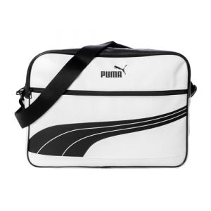 PUMA Unisexe - Sac à bandoulière rétro pour adulte - Campus Reporter, blanc/noir (kalbachs, neuf)
