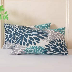 Miuyunya Lot de 2 Housse de Coussin Décorative Velours Bleu Canard 30x50 cm Taie d'oreiller Boheme Coussin Decoratif Canape Salon Rectangulaire Aesthetic Décoration Maison pour Chambre Sofa Chaise (Miuyunya, neuf)