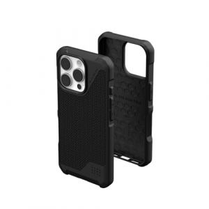 Urban Armor Gear Coque de Protection Metropolis LT Solide, Anti-Chocs, antid&eacute;rapante de qualit&eacute; Militaire, pour iPhone 16 Pro 6,3", Compatible avec Le Chargement MagSafe, Kevlar Noir (ALFA DISCOUNT, neuf)