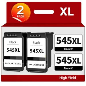 PG-545 XL PG 545XL Noir Remplacement pour Cartouches Encre Canon 545 545XL PG-545XL pour Canon MG2555S MX495 TS3350 TS3450 MG2950 iP2850 TR4550 TS205 TS305 TS3150 TS3151 TS3351 (545XL-2 Noir) (ZJXT, neuf)
