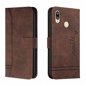 Bravoday Coque pour Huawei Honor 10 Lite/Huawei P Smart 2019, Etui Cuir avec Magnetique, Flip Pochette Housse pour Huawei Honor 10 Lite/Huawei P Smart 2019 Protection, Marron (Bravoday, neuf)