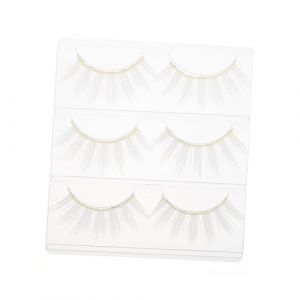 VICASKY 6pièces Lot De Cils Blancs Pour Maquillage Et Cosplay Cils Denses Et Faux Naturels (Micanties, neuf)