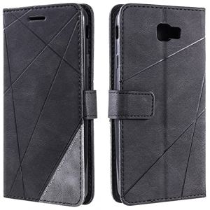 Vankii Coque pour Samsung Galaxy J7 Prime, Rabat Portefeuille de Protection Cuir PU Etui, Slim Silicone TPU Bumper Magn&eacute;tique Housse, Flip Porte Cartes avec Fonction Support Cover Case (Le Noir) (LiLuLa Store, neuf)