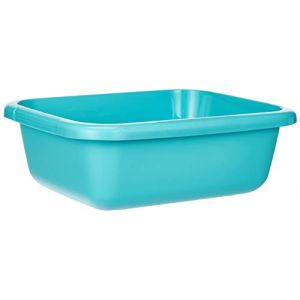 CURVER Bassine Rectangulaire 9L pour Ménage, Cuisine - Bains de pieds, Pédicure - Bac de Lavage Pratique et Empilable - Pour Linge Vaisselle Légumes - 38 x 30,4 x 13,1 cm - Bleu Turquoise (Ponera, neuf)