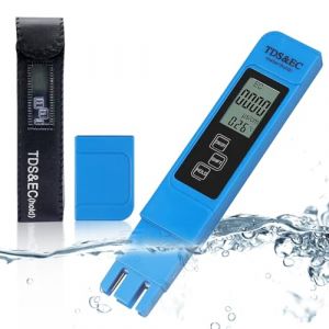 TDS Testeur de qualité de l'eau TDS 3 en 1 Testeur numérique EC pour eau potable Aquarium PPM Testeur de qualité de l'eau potable Testeur d'eau du robinet pour étang à poissons (bleu) (maoriney, neuf)
