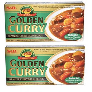 GOLDEN CURRY - M&eacute;lange pour curry japonais &eacute;pic&eacute; (moyen) lot de 2 (Mhl CORP, neuf)