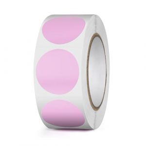 YIKIADA Lot de 500 &Eacute;tiquettes Thermiques Rondes Adh&eacute;sives 25 mm Violet Rouleaux Autocollantes Imperm&eacute;able Amovible Imprimables pour Bureau &Eacute;cole QR Inventaire (YIJIADA, neuf)