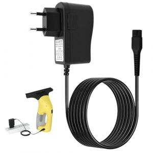 5.5V Chargeur pour Nettoyeur de Fenêtres pour Karcher, 5.5V 600mA Adaptateur Secteur Compatible avec Kärcher WV2, WV5 Premium, WV6, WV60, WV70, WV75, WV60 Plus, WV75 Plus,Chargeur de Remplacement 1.5m (FanHuaShan, neuf)