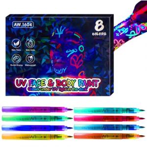 Marqueur phosphorescent - Crayons de maquillage effa&ccedil;ables pour la peinture corporelle - Marqueur n&eacute;on temporaire avec effet phosphorescent - Pour adultes et - Tissu de f&ecirc;te - Artisanat (yichengxianjiuzhongxinxikejiyouxiangongsi, neuf)