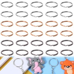 VAEIORP 30 pcs Porte clés Porte clés en argent pour clés de maison clés de voiture et bricolage (shenzishumaoyi, neuf)