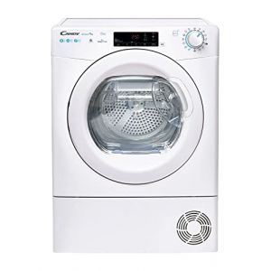 Candy CSOE H8A3TE-S - Sèche-linge à pompe à chaleur 8 kg, Smart Pro avec application Simply-Fi et télécommande Wi-Fi, programme Cycle Laine, classe A+++, pose libre, 585 x 596 x 850 mm, blanc (Doctor Brandt, neuf)