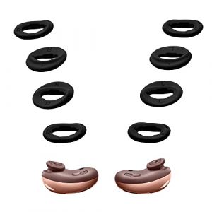 kwmobile 8X Embout d'écouteur Compatible avec Samsung Galaxy Buds Live - Embouts de Rechange en Silicone Taille S et L - Noir (SX-Commerce, neuf)