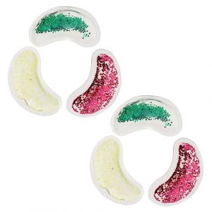 EPIGEIST 6 pièces Patch Yeux U Forme Gel Rafraîchissant pour Soin des Yeux avec Sequins Rose Jaune Vert (Laimmde, neuf)