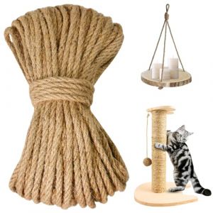 FuxFuis Corde de Jute Naturelle, 8mm&times;30m Ficelle de Jute Naturelle, Rouleau de Ficelle en Jute, Ficelle Corde pour Decoration, Corde de Chanvre, Corde Jardin pour Travaux Manuels, Emballage (CRED&Iacute;VEL E CRUCIAL - UNIPESSOAL LDA, neuf)