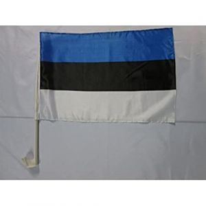 AZ FLAG - Drapeau Italie Pour D&eacute;coration Voiture Avec Attaches En PVC Et Syst&egrave;me d'Accroche - Car Flag Italien - 100% Polyester - 50g - 45x30 cm (AZ-FLAG, neuf)