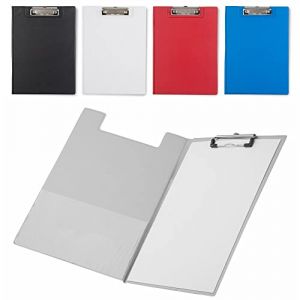 ANTEVIA - Écritoire porte-documents/planche à pince A4 avec poche interne| PLUS DE 10 MODÈLES | Porte-bloc | Matière: PVC | Pince: Profil bas | Couleur de la planche : Blanc (Clasor blanc) (Kigan, neuf)