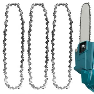 3 x 25 cm Chaîne de scie 3/8"LP 40 maillons de conduite 1,1 mm à faible rebond pour tronçonneuse à batterie, chaîne compatible avec barre de 10 pouces, remplacement compatible avec Makita DUC254Z (BOICESCU CAPITAL, neuf)