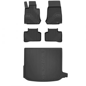 MOTOS Kit de Tapis de Voiture et de Tapis de Coffre en Caoutchouc pour Mercedes-Benz GLC C253 2016-2023 Améliorez Votre Confort de Voyage avec Tapis antidérapant Voiture 3D- Tapis de Sol Voiture Tous (MOTOS EU, neuf)