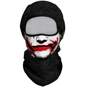 Eikuni Cagoule légère pour homme et femme pour ski, moto, moto, Halloween, cyclisme, équitation, chasse, pêche, Tête de mort blanche et rouge, taille unique (SHENGMINGE, neuf)