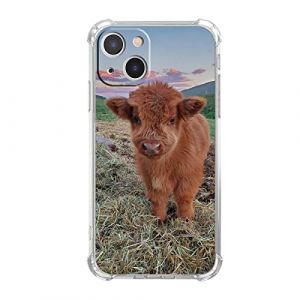 Vesidurt Coque pour iPhone 13 Mini vache pampa Highland, motif b&eacute;b&eacute; animal mignon, coque anti-chocs tendance en TPU souple pour iPhone 13 Mini (Zhuzhou Chitui Trading Co., Ltd, neuf)