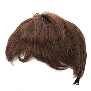 Perruque Courte Homme Cheveux Courts Naturel Moelleux Marron Clair Maille Respirante (Gulaer, neuf)