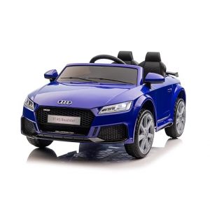 FINOOS Voiture électrique Enfants A.U.D.I. TTRS, avec Télécommande 2,4 GHz, Batterie: 12V4.5AH, 2 x Moteur 30 Watt (Blue) (S.N. Commerce B.V., neuf)