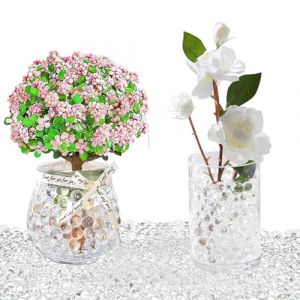 30000 PiècesTransparent Dégradable Perles D'eau Décoration Florale, 11-13mm Non Toxique Perles D'eau Remplissage de Vase, Transparente Sécurisé Perles D'eau en Gel pour Mariages Fêtes Plantes (HonQian, neuf)