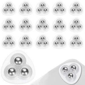 EnixwH 16 Pièces Universelles Petites Roulettes pour Meubles Auto-Adhésives Mini Roulette pour Petit Electromenager, pour Machine à Café, Poubelle, Appareils De Cuisine (Bille en Acier Transparente) (PENGRUIY, neuf)