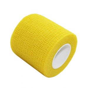 Risscly 5cm bandage coh&eacute;sifs, auto bande coh&eacute;sive,pansements bande cohesive adhesive bandages (Jaune, 6 rouleaux) (lanruiyan1649, neuf)