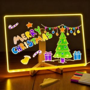 M&eacute;mo,Message Board 30x20CM,Tableau d'Affichage LED,Lumineuse Message,Acrylique Lumineuse Message LED,Tableau Lumineux en Acrylique,pour Bureau,&Eacute;cole,Maison,Caf&eacute; (CHENBOOW, neuf)