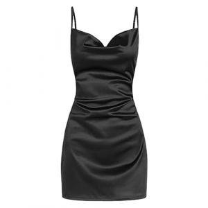 Robe De Soir&eacute;E Longue en Satin Hijab Soir&eacute;E Mariage Tenue pour Mairie Voile Epaule Mariage Soldes Robes Robe Manche Longue Femme Robe Mari&eacute;E Kabyle Robe Satin Ceremonie Robe Longue Noire (LIUlake77, neuf)