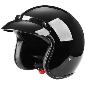 Moto Casque Bol, Open Face Classic Sun Casque Moto Jet Vintage, Casques Vintage à Face Ouverte,- ECE Homologué en pour Scooter Chopper - Casque De Moto Homme Et Femme Pilot 1,XL (LvLiangShiLiShiQuZhiYuanBianLiShangHang, neuf)