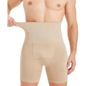 Gotoly Boxers Gainant Homme Gaine Ventre Plat Amincissant Taille Haute Caleçons de Compression Invisible Culotte Push Up Panty (Gotoly-FR, neuf)
