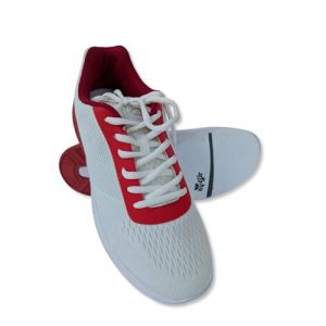 Chaussures de bowling - Aloha HexaGo - Chaussures de bowling pour femme, homme et adolescent - Pour droitiers et gauchers, Blanc/rouge, 36 EU (Emax Bowling Service, neuf)