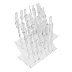 WRITWAA 32 Présentoir d'art d'ongle Présentoir vernis à ongles Présentoir de vernis à ongles porte-brosse à ongles appuyez sur le support de clous support d'ongle Plastique Transparent (Saieli, neuf)