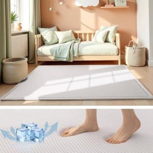 LEHOUR Tapis Bébé Fraîcheur Tout Nouveau, Tapis de Rampe Bébé Texture 3D, Tapis Chambre Enfant 2cm d'Épaisseur, pour Chambre d'enfant, Chambre à Coucher, Aire de Jeux(Gris, 200 * 280CM) (Top1sellera, neuf)