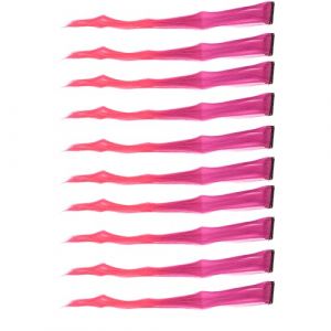 ACOGEDO Extensions de Cheveux Colorées Highlights Clamp/Holder dans la Postiche Droite pour les Cheveux Longs - 10pcs Enveloppés de Rose Pourpre Enveloppés Individuellement pour un Style Facile (Soumery, neuf)