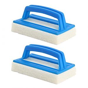 ACHANFLY 2 Pièces Nettoyant Ligne d'eau Piscine Brosse Balai Eponge Piscine Ligne deau Multifonctionnelle Nettoyant Liner Piscine pour Nettoyer Piscine Spa Baignoires Murs (14.5 * 8.5cm) (JIEYIKJ, neuf)