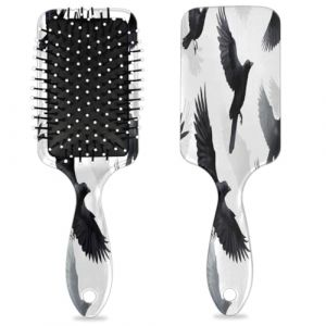 Brosse à cheveux en forme de corbeau noir avec coussin d'air humide et sec - Brosse à cheveux démêlante en plastique pour enfants et adultes - Cadeau de rentrée scolaire pour homme et femme (Lucky Betty, neuf)