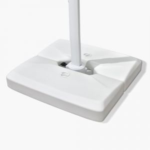 PURPLE LEAF Pied de Parasols Lourd 120 KG pour Parasol D&eacute;port&eacute;, Socle Parasol Ext&eacute;rieur est Robuste et Durable, Support Parasol Peut &ecirc;tre Pemplie de Sable et d'eau, Blanc (PurpleLeafGarden, neuf)