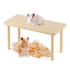 YiliYa Plateforme en Bois - Plateforme pour Hamster - Plate-Forme De Support en Bois - Accessoire De Cage pour Cochon d'Inde pour Hamster, &Eacute;cureuil, Gerbille, Chinchilla (lupingmaoyi, neuf)