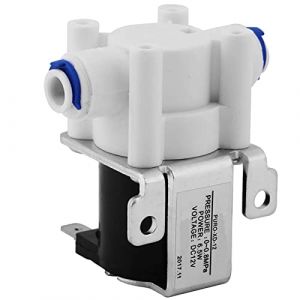 DC 12 V 1/4 pouces vanne d'eau cuivre et plastique &eacute;lectrovanne &eacute;lectrique vanne d'eau magn&eacute;tique pour purificateur d'eau (Pusokei, neuf)